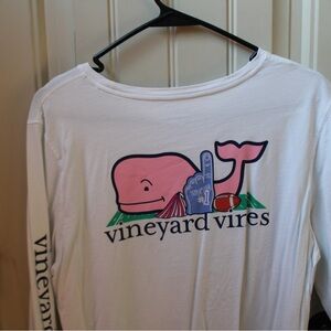 Vineyard Vines long sleeve football shirt.